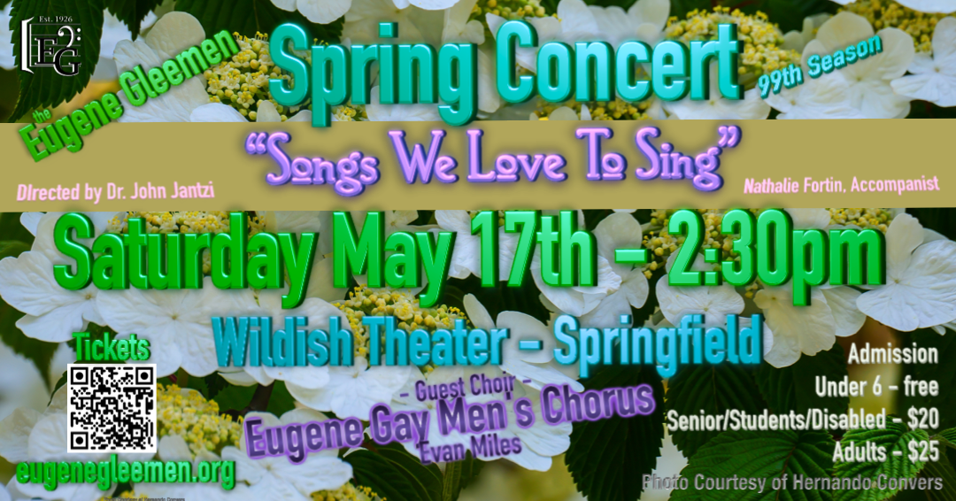 💐"Songs We Love to Sing'’ with Eugene Gay Men's Chorus 💐